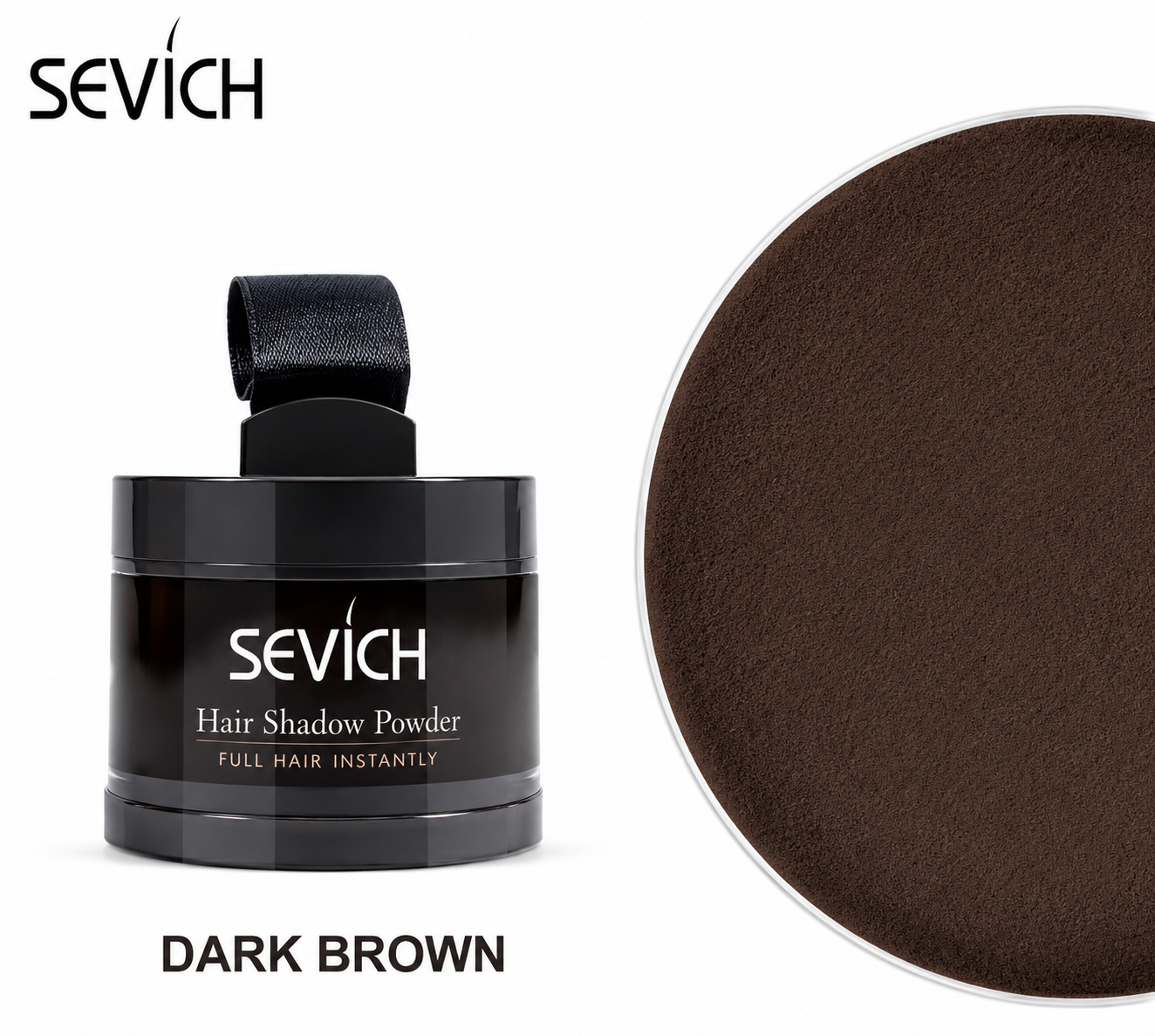 Pó Sevich Hair Shadow Powder dark brown para contorno do cabelo