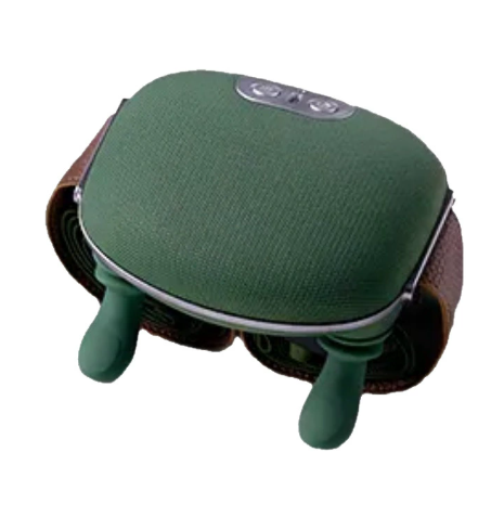 Massageador de ombro e pescoço verde com alças e cabeças de massagem