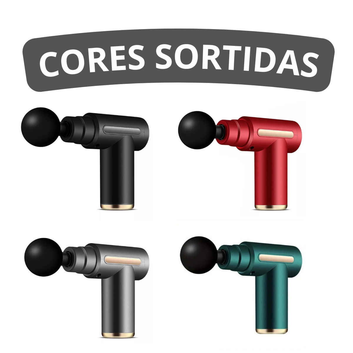 Mini pistola de massagem elétrica em quatro cores sortidas