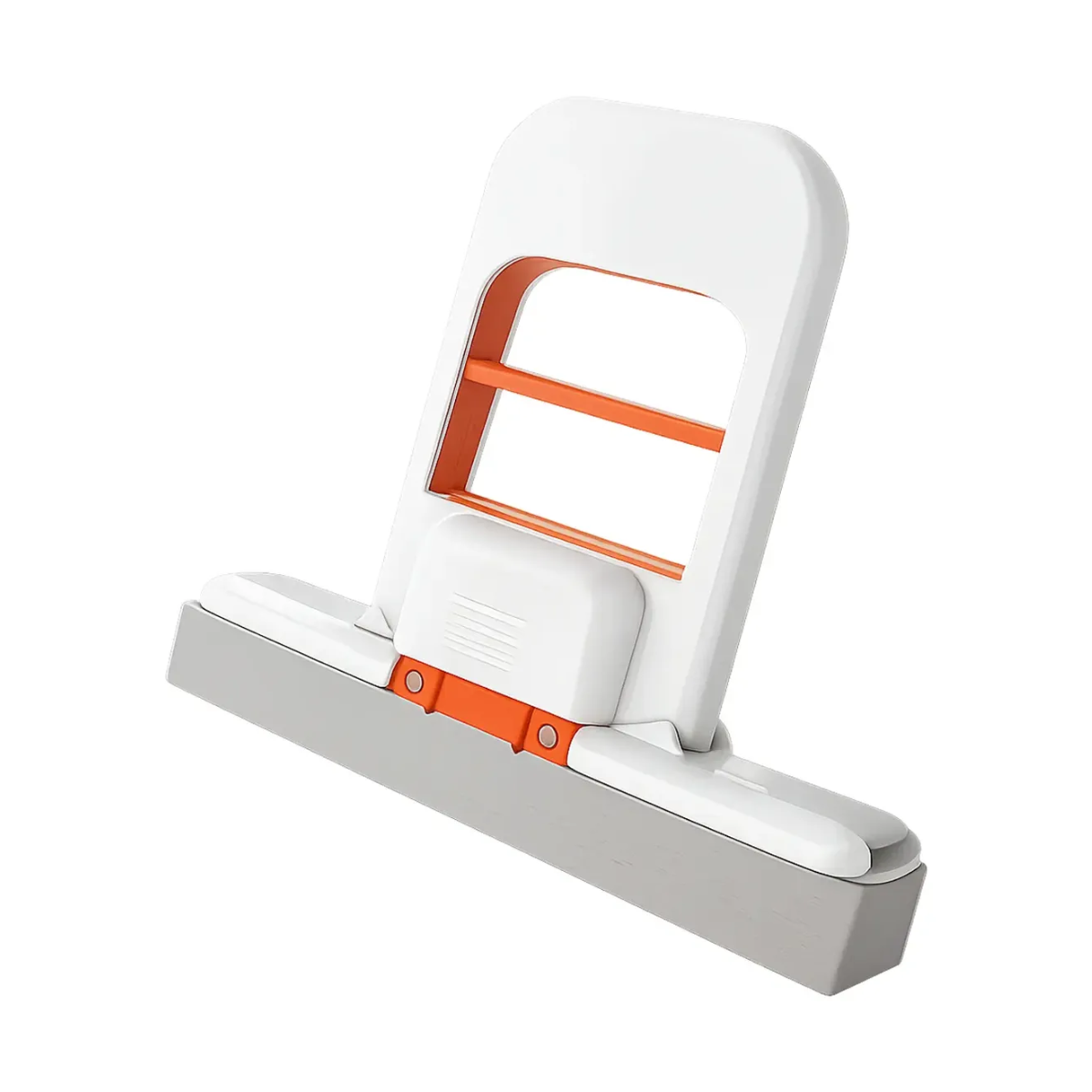 Mini mop portátil branco e laranja com esponja absorvente para pia e bancada