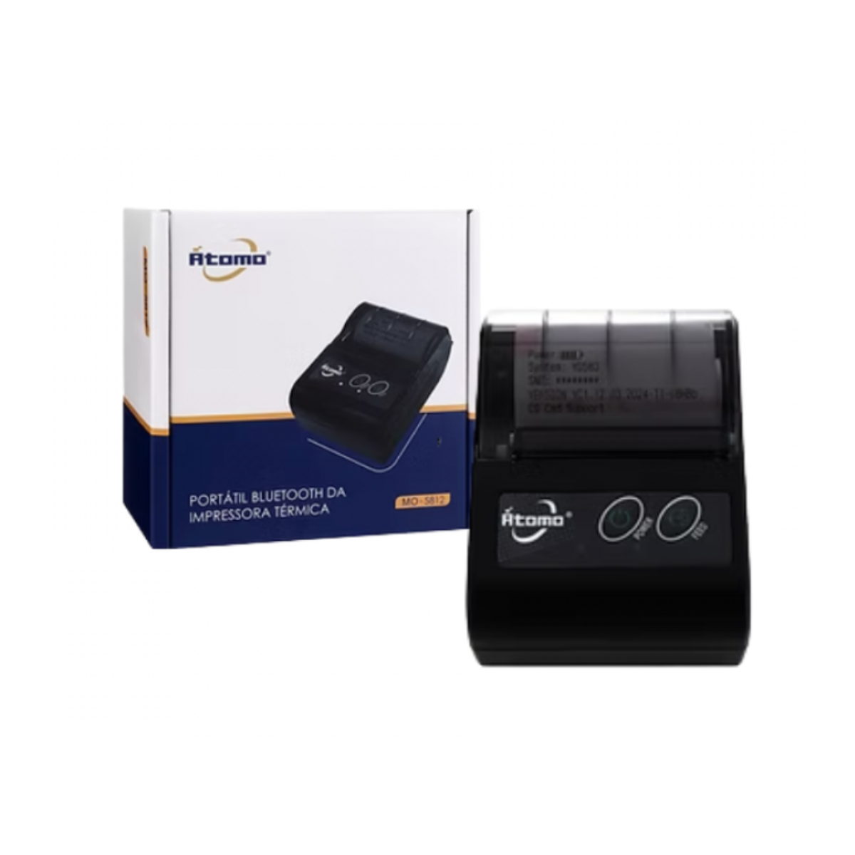 Impressora térmica portátil Fitoma MO-5812 com caixa