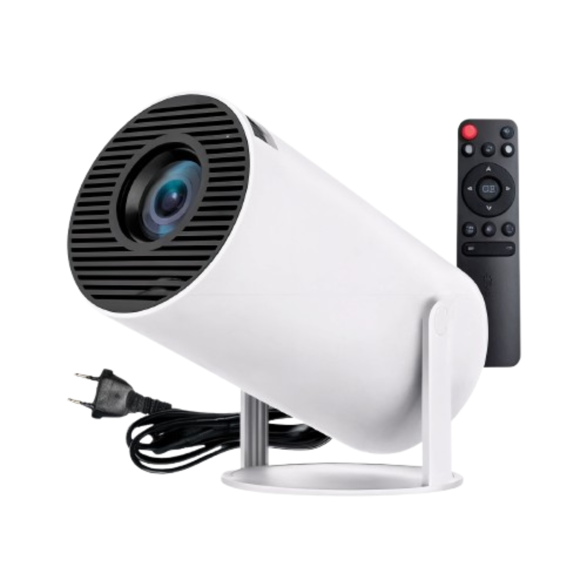 Mini projetor Hy300 branco com controle remoto